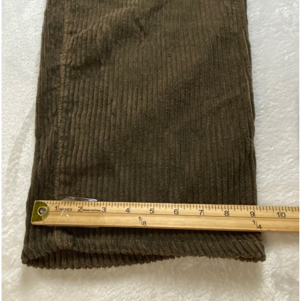 Baracuta Mens 38x34 Wide Wale Corduroy Pleated Pants Brown Olive Straight Leg - Picture 3 of 14